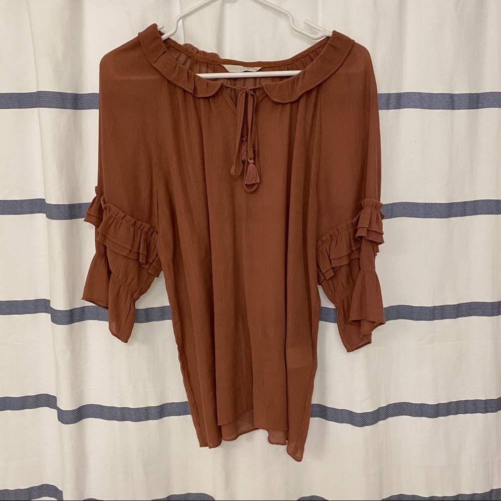 Brick colored blouse